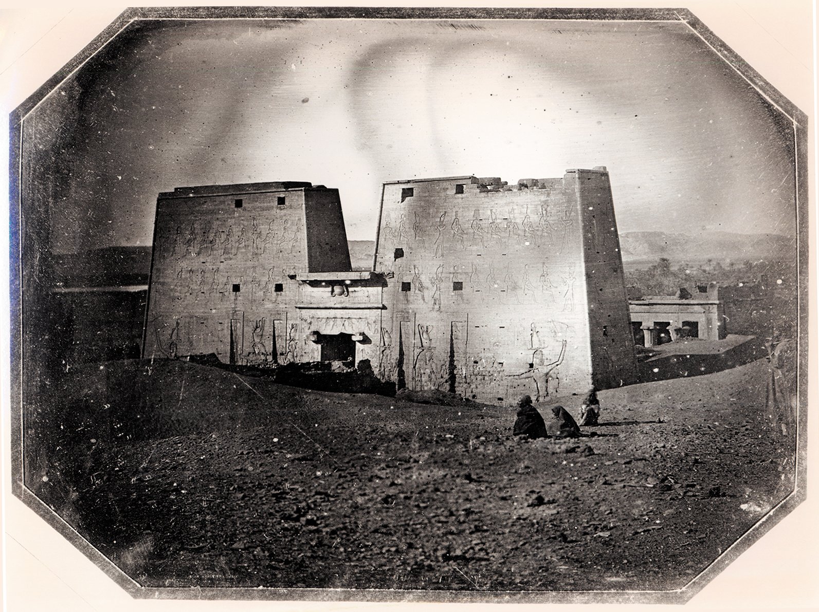 Itier photographed this daguerreotype of Madinat Habu in Luxor in 1845 or 1846. 
