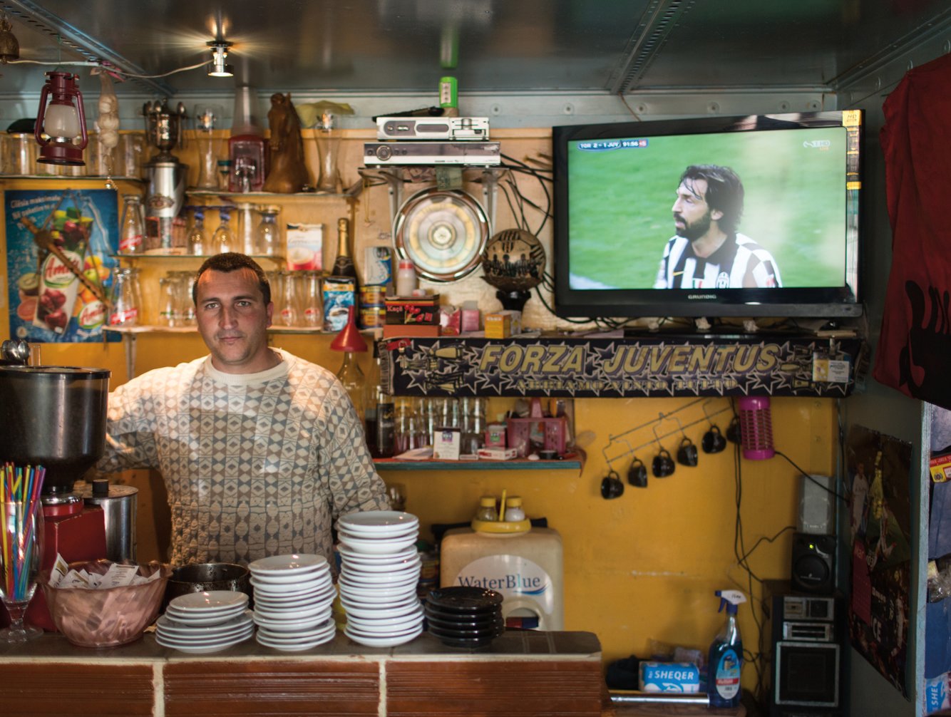 A café in the village of Qukës Skanderbej, between Elbasan and Ohrid, provides for passersby today much as did the many <em>mansio</em>s, or inns, and <em>mutatio</em>s, or horse-changing stations, of the past.