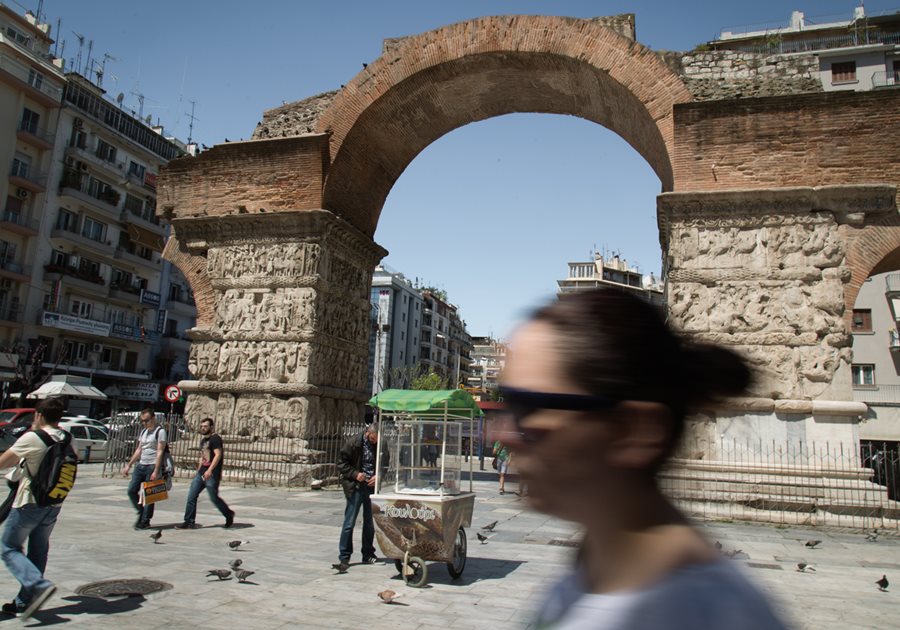 Traversing northern Greece, the Via Egnatia passes through its second-largest city, Thessaloniki, where the Arch of Galerius, <em>above</em>, stands at the intersection of Egnatia and Dimitrios Gounari Streets.&nbsp;