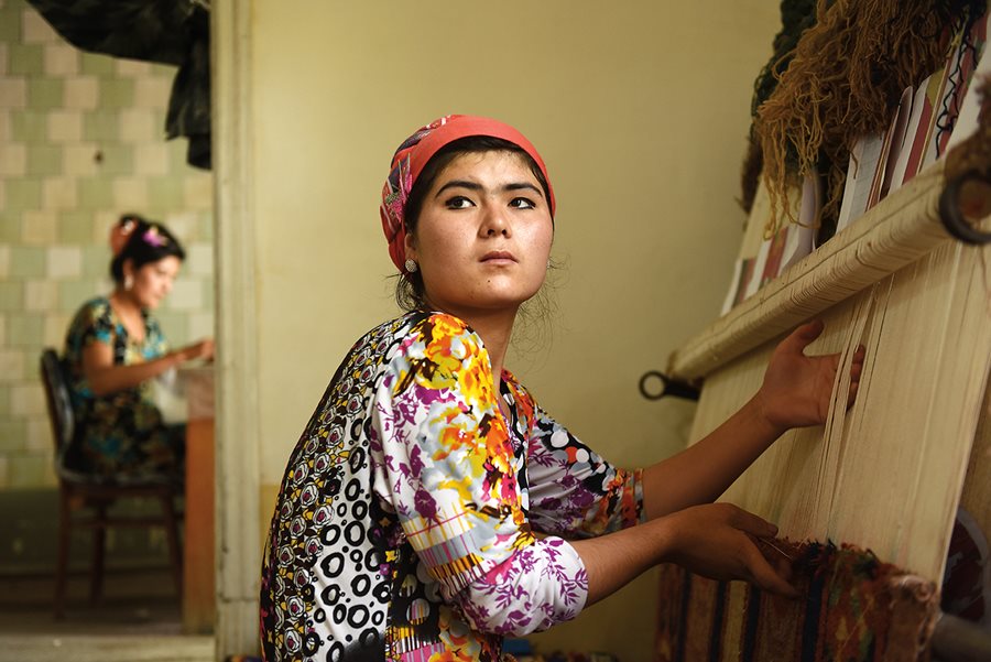 <p>Since Silk Road times, Tashkent has thrived as a commercial hub for both industries and crafts, including textiles, here still woven by hand in the historic Yodgorlik factory in Margilan City, southeast of Tashkent. <em>Below</em>: Roots of the sisterhood lay also in air travel: In the &lsquo;70s, Alaska Airlines sought regular routes into the Soviet Union, and the Soviets, notes Cirtautas, wanted commercial access to Seattle-based Boeing Company&mdash;a desire that came to fruition mainly after independence, when Uzbek Airways acquired an all-Boeing fleet. The first 767, delivered in 2004, Cirtautas recalls, arrived loaded with books and other donations.</p>
