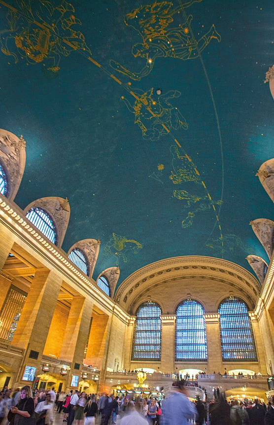 <p>Vaulting over the main concourse of New York’s Grand Central Station, the mural of the Mediterranean winter zodiac has been restored several times since its original painting in 1913.</p>