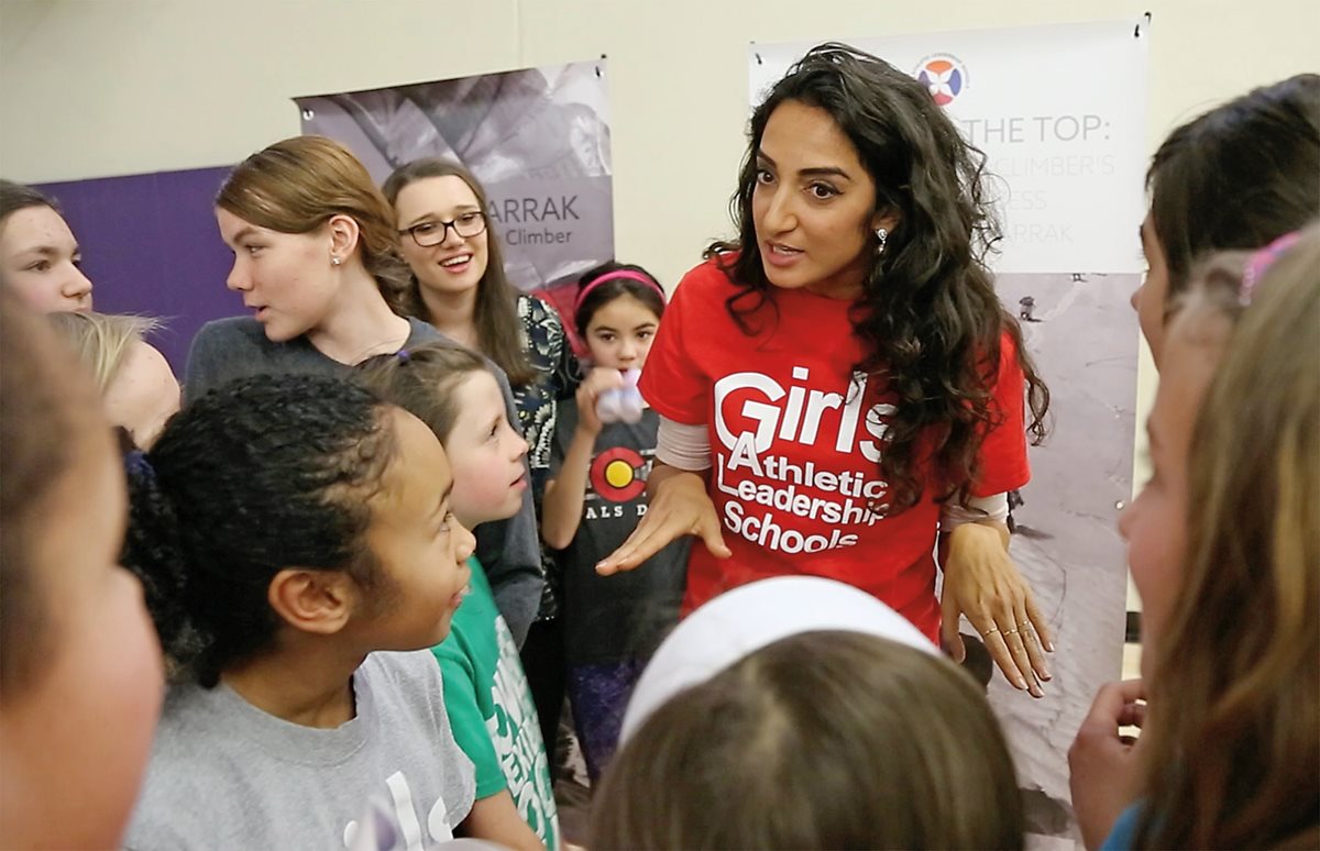 Students hang on her words as Moharrak, clad in a T-shirt from her newest fans, encourages them to &ldquo;follow whatever dream you want. All I wanted was to prove to myself that I could attempt the impossible and maybe even achieve it.&quot;