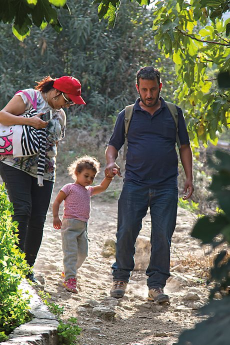 In Battir, Sabrina Zaben is out for a country walk with her partner, Ahmed Abu Haniya, and one of her two children. &ldquo;When I have a chance, I like to walk here. It&rsquo;s easier than before. By following social media, there are lots of hiking groups online,&rdquo; she says.