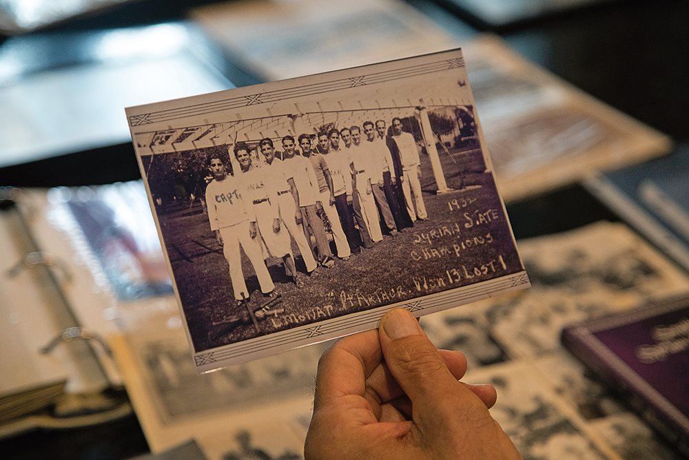 L’Monar players lined up for a team photo in 1932 as Syrian State Champions that year. The team was part of the larger Young Men’s Amusement Club of Port Arthur, which proposed in 1931 a Southern Federation of Syrian Clubs, each “embracing all Syrian clubs of the Southern States, each club to be represented by four delegates to convene and draw up articles of federation.” The Southern Federation of Syrian Lebanese American Clubs is still active today with chapters in more than 20 states. 