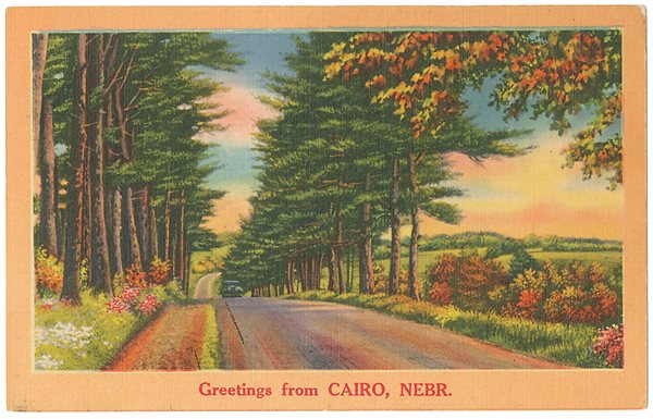 Similarly hand-colored and captioned “Polly’s Rock, Cairo, Catskill Mountains,” this radiantly warm postcard image evokes the romanticism of the region’s Hudson River School of landscape painting.