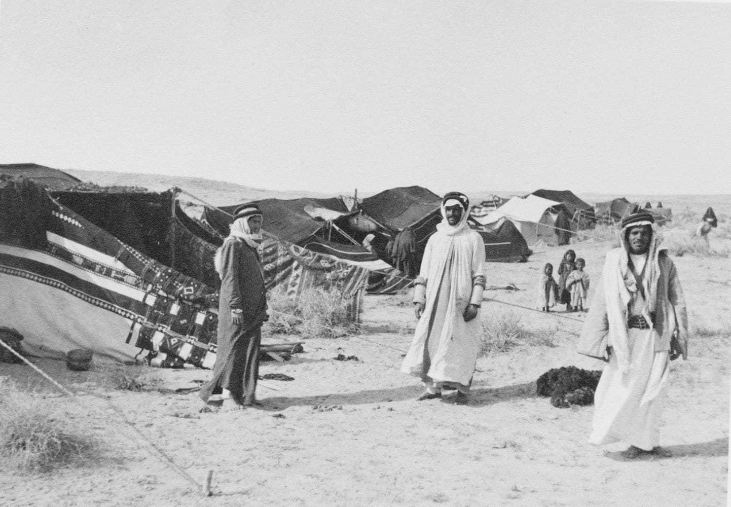 En route to Riyadh the Rendels stopped at this encampment of one of the largest Bedouin tribes, Al Murrah, to ask for camel milk. “I found it quite delicious,” Geraldine noted. 