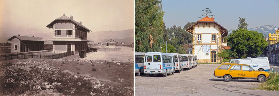 Photographed near the time the Beirut-Damascus railroad was inaugurated in 1895, Mar Mikhael was the first station after the line’s origin at Beirut Port on the Mediterranean Sea. 