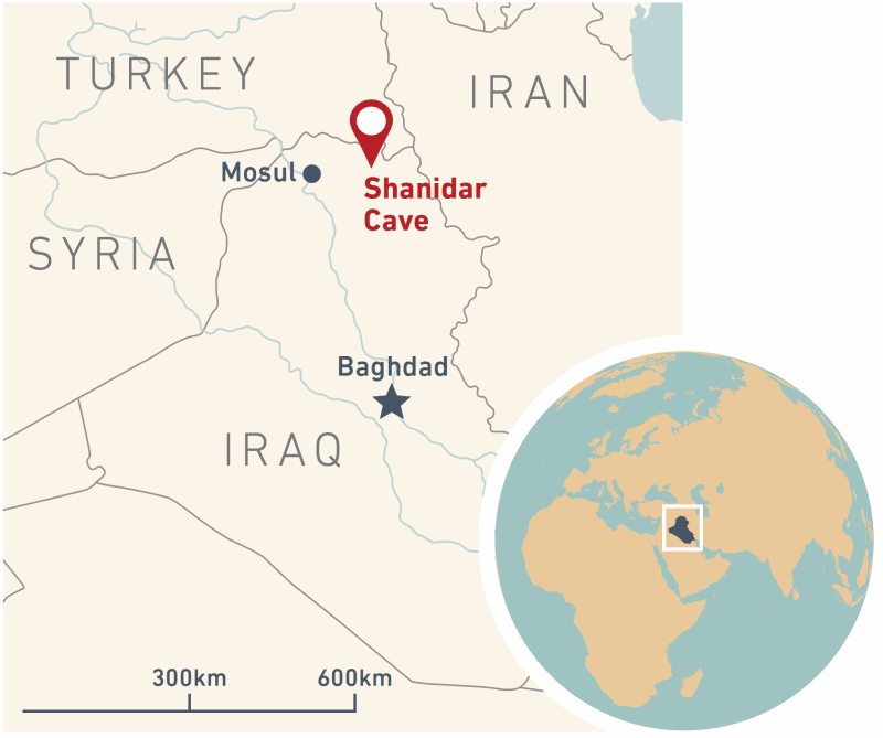 Shanidar Cave Map