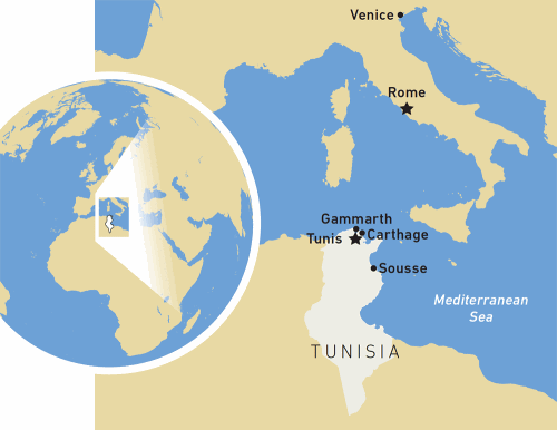 Map of Tunisia