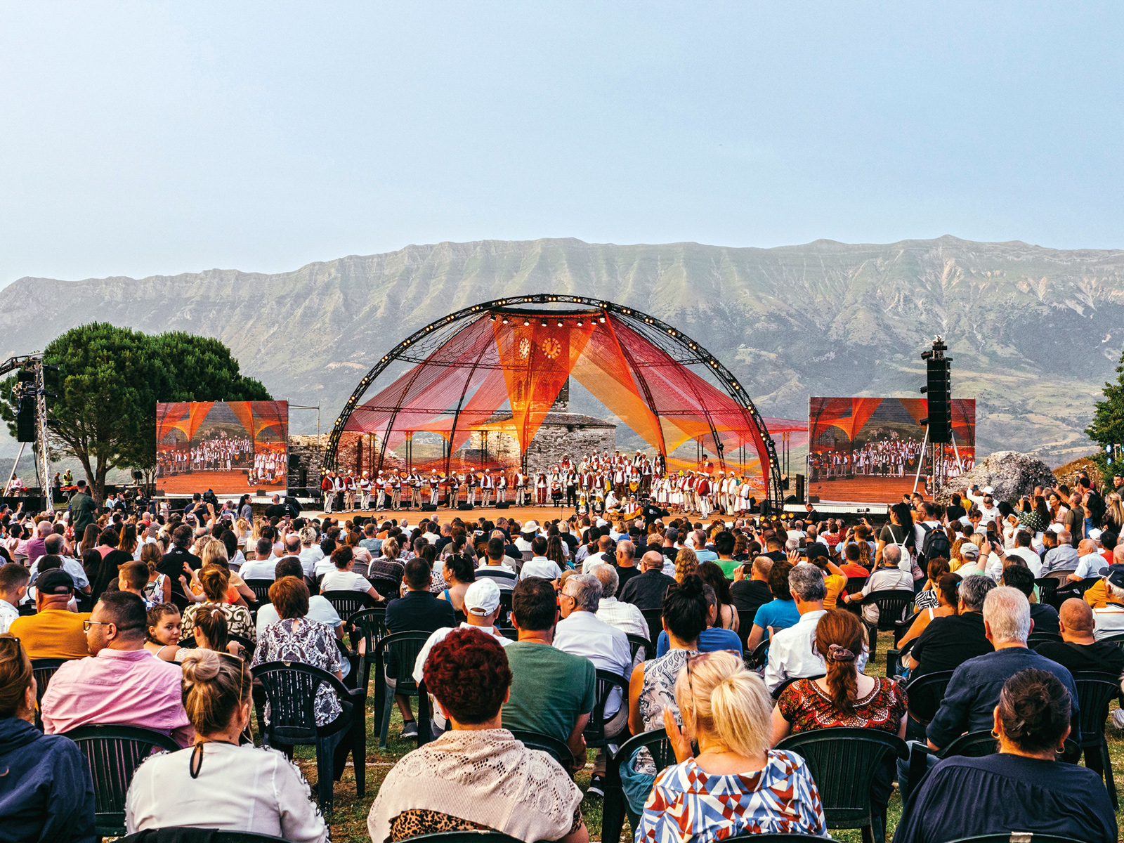 After the pandemic extended the time between festivals from five to eight years, participants and tourists came from far and wide to experience this year’s National Folklore Festival in Gjirokastër, a weekend of color, song, dance and rhythm.