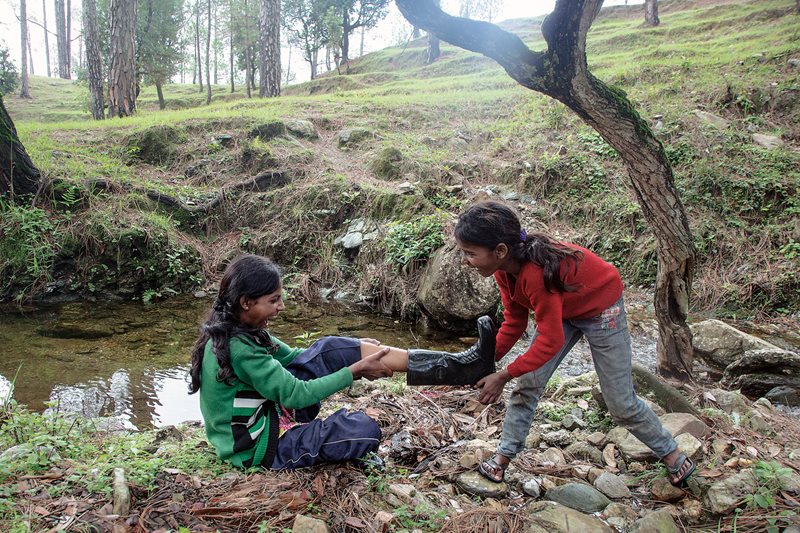 This photograph appears in a series titled “A Tale of Two Girls,” by Deepti Asthana, a self-taught photographer based in Mumbai who won a 2022 World Press Photo 6x6 Global Talent Program award. The program spotlights six visual storytellers from the six global regions to highlight talent from around the world and present stories with diverse perspectives. 