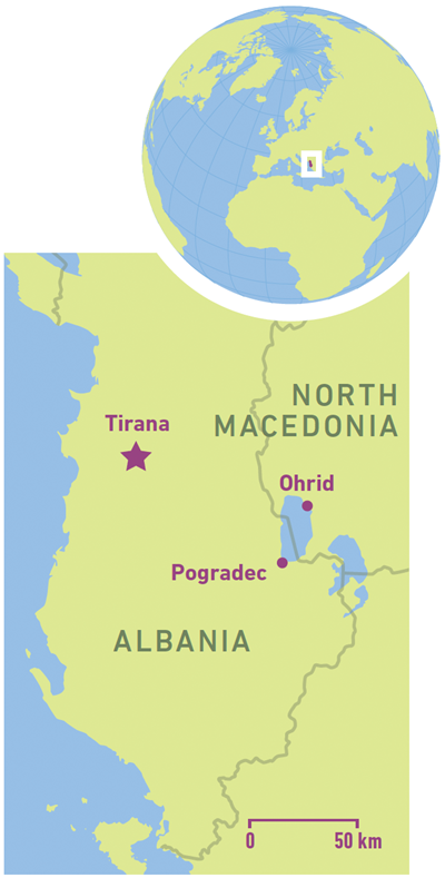 Map of Albania