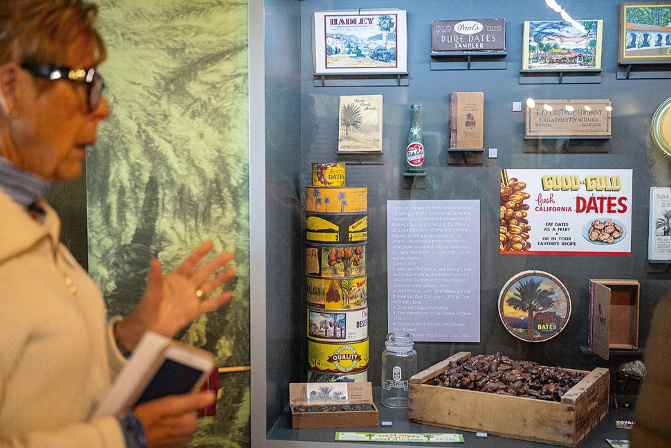 Pat Laflin’s meticulous records of much of the area’s date industry shaped the Coachella Valley Date Museum, a treasure trove of date memorabilia, in the town of Indio.