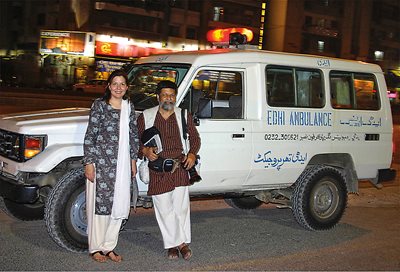 Bangladeshi photojournalist, educator and activist Shahidul Alam carries his camera with purpose. This is evident in the November/December 2004 story “Humanitarian to a Nation: Abdul Sattar Edhi,” below  and bottom left, where Alam took readers into the inner workings of Edhi’s network of humanitarian efforts of ambulances, homeless shelters, orphanages and rehabilitation centers in Pakistan.