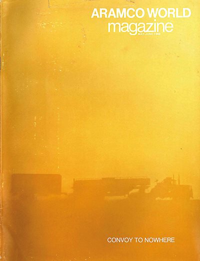 In 1969’s “Convoy to Nowhere,” below and bottom left, he took readers across Saudi Arabia’s Empty Quarter in a semi-caravan, bottom right, showing the endurance of those building up the energy industry in the country. 