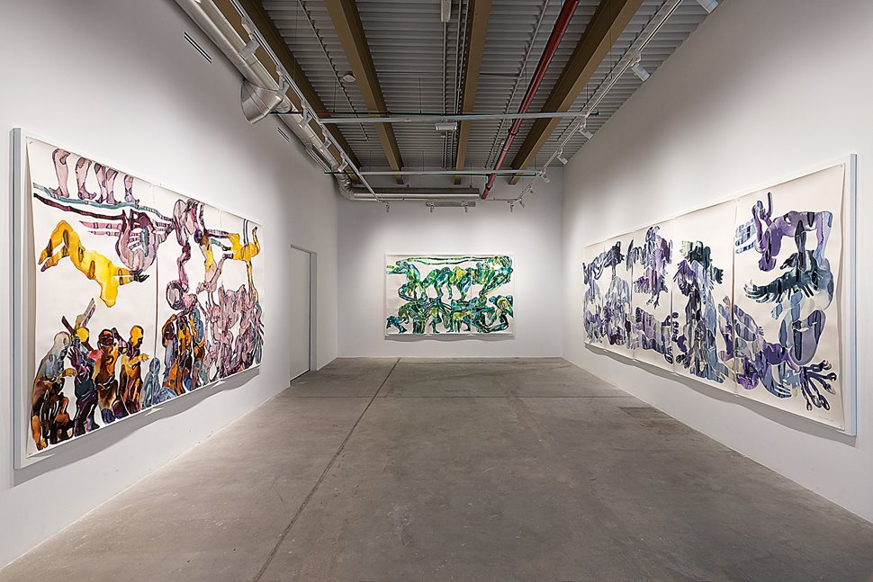 NIKA Project Space in the United Arab Emirates focuses on artists and curators from the Global South. Among works the gallery highlights are watercolor paintings by Katya Muromtseva from 2023.