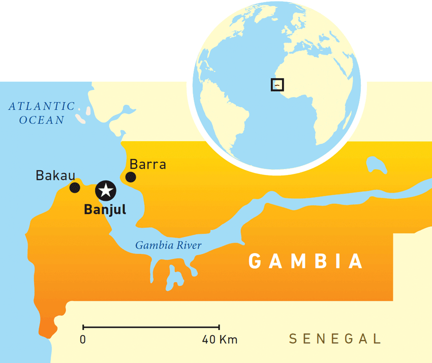 Map of Gambia