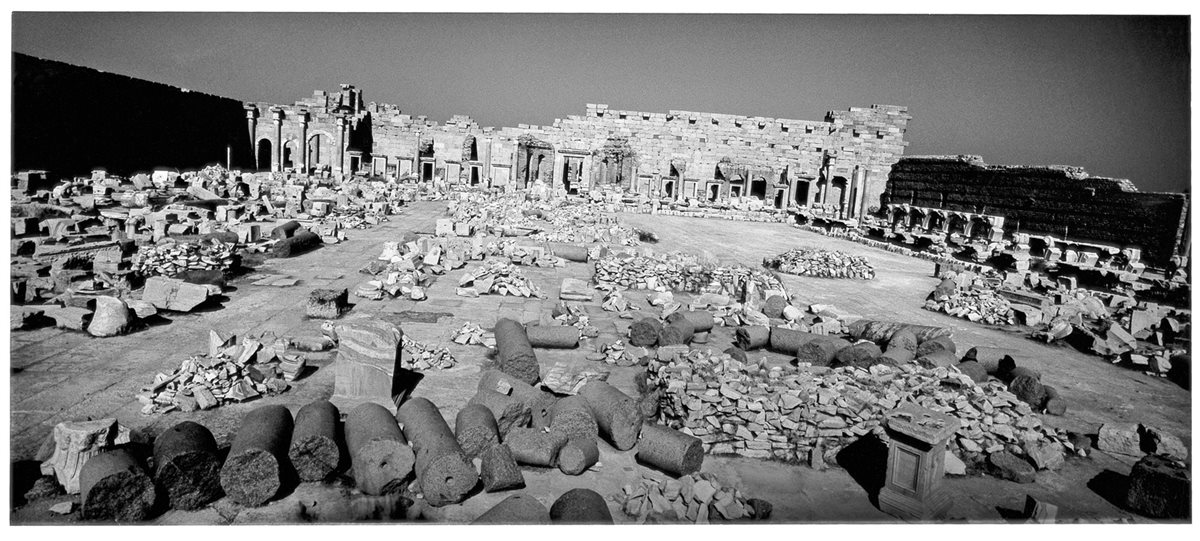 Ruling the Roman Empire at its richest and most expansive, Septimius built extensively. On the east side of Leptis Magna, beside a processional avenue, he had constructed the magnificent New Forum.